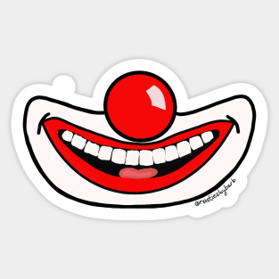 Clowning Around Face Mask Sticker